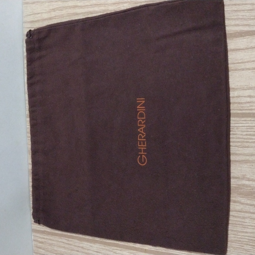Gherardini Protective Storage Dust Bag – Brown Drawstring 13.5x13.5' Accessory